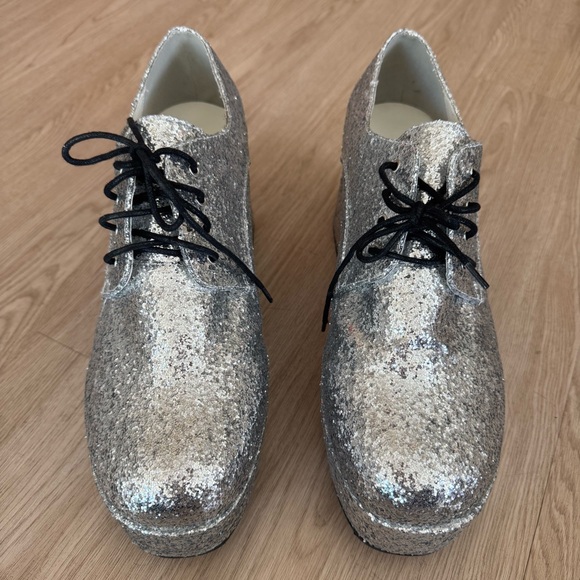 Disco Glitter platform heeled Men’s Shoes - Picture 3 of 7